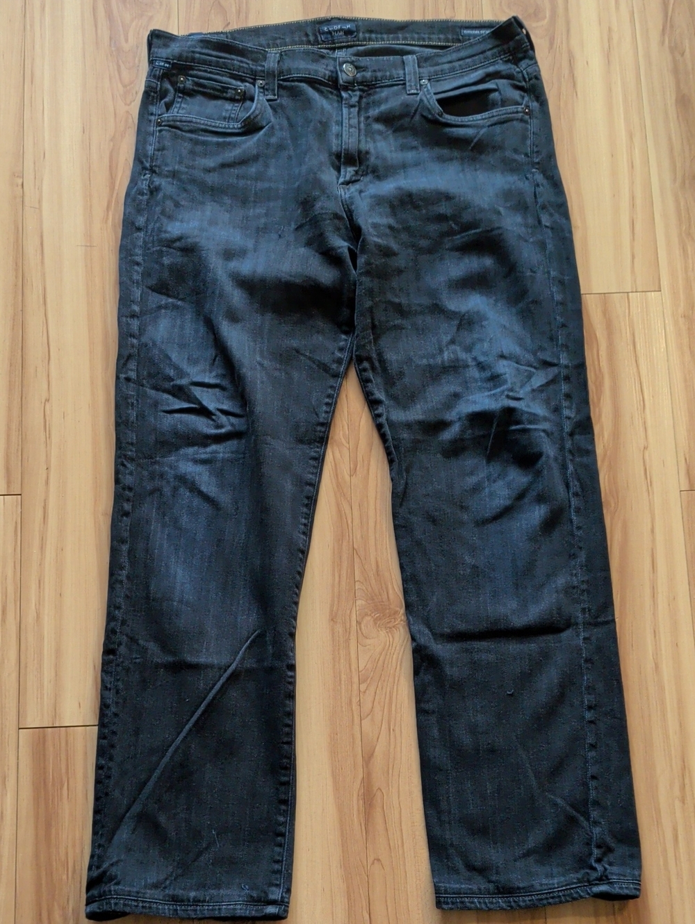 Men's Dark Blue Straight-Leg Jeans